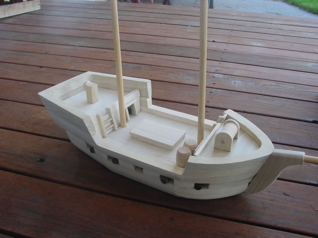 Wooden Toy Pirate Ship
